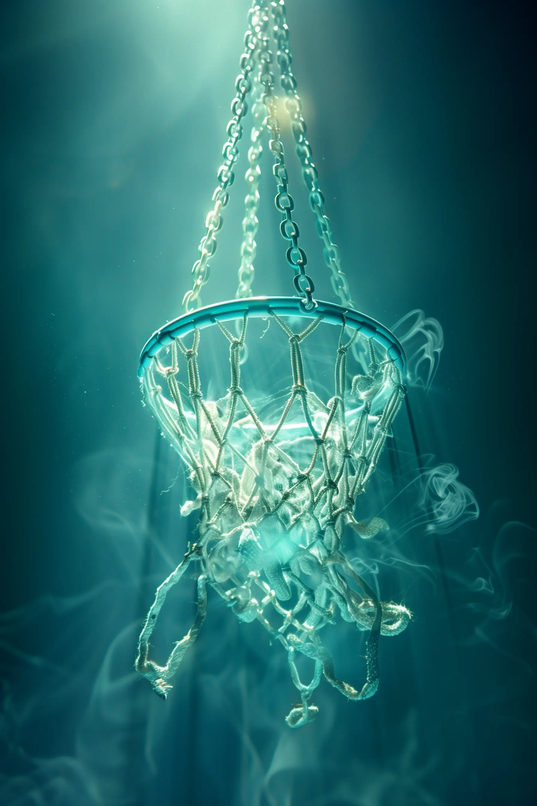 Glowing basketball ring