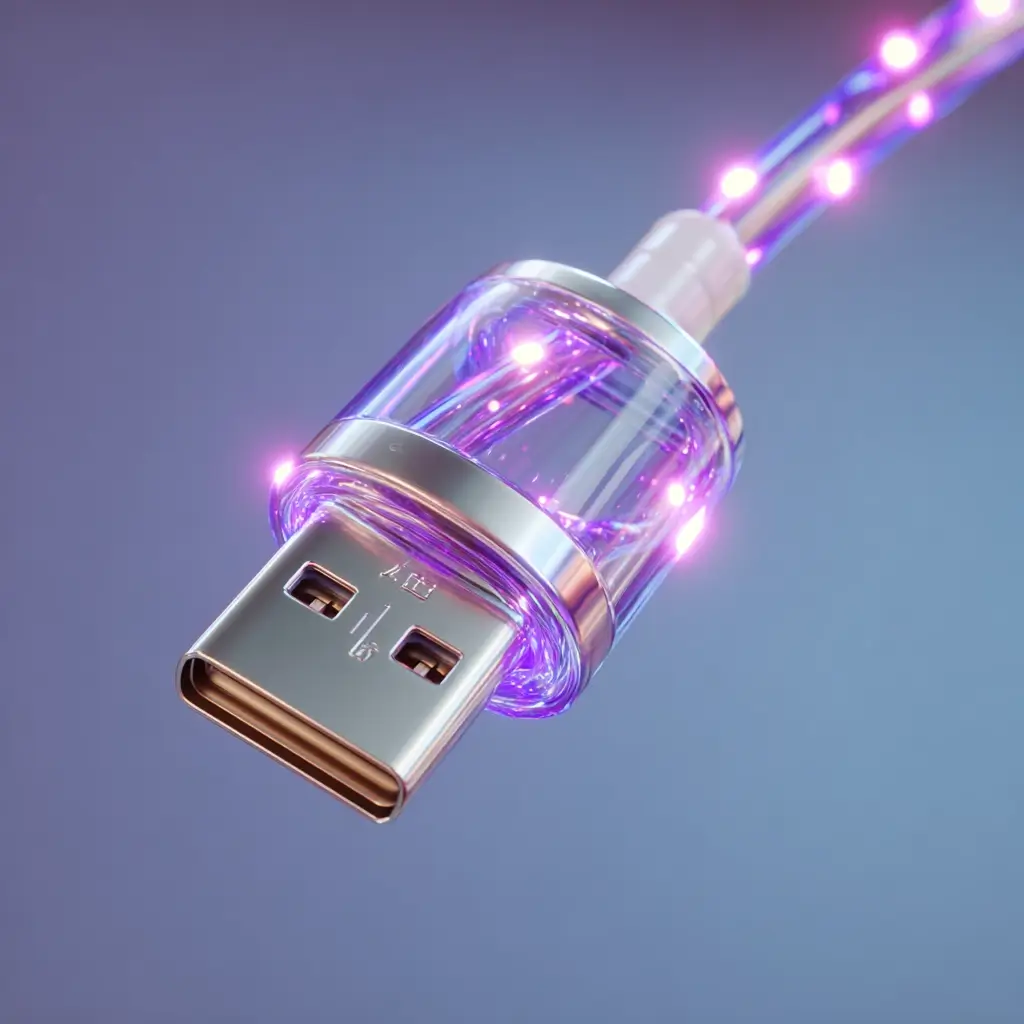 Illuminated USB connector